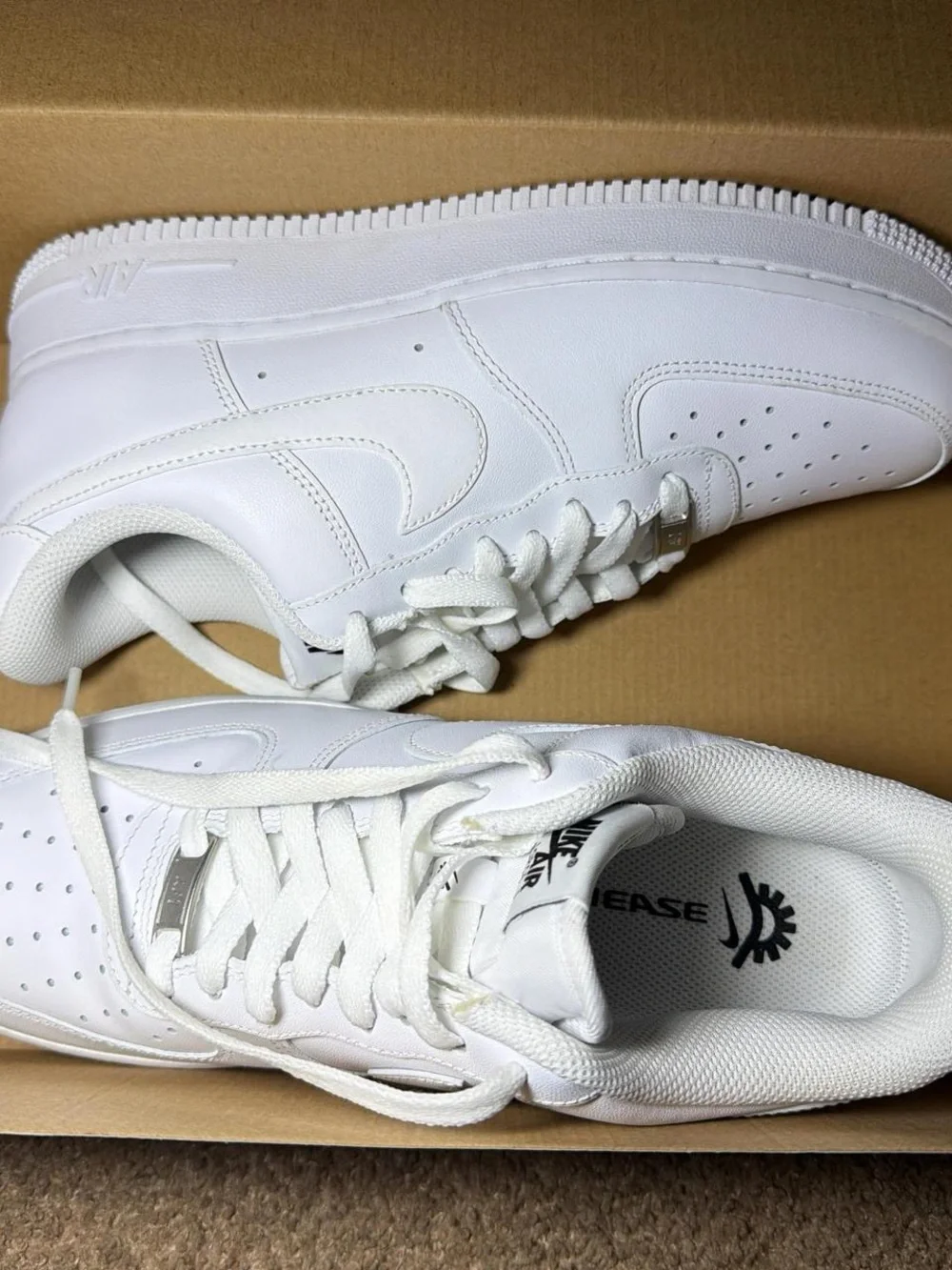 Nike Men’s All-White Low-Top Sneakers